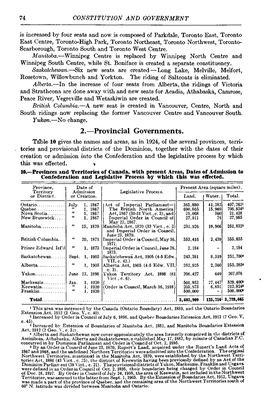 2.—Provincial Governments