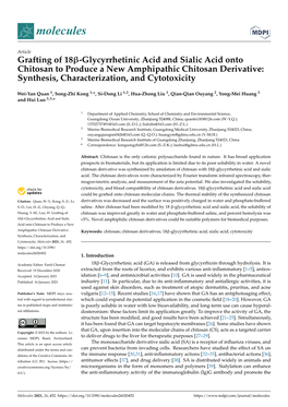 Grafting of 18-Glycyrrhetinic Acid and Sialic Acid Onto Chitosan To