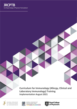 (Allergy, Clinical and Laboratory Immunology) 2021 Curriculum