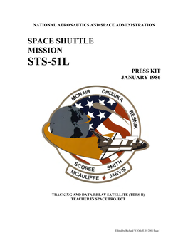 Space Shuttle Mission Sts-51L Press Kit January 1986