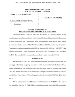 Case 1:12-Cr-00262-JEB Document 16 Filed 04/09/19 Page 1 of 6