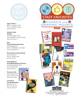 Staff Favorites