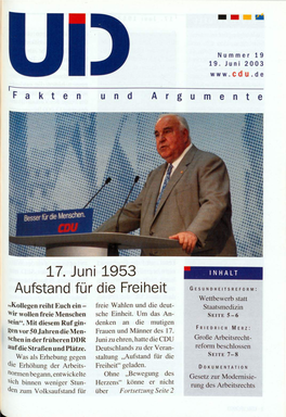 UID 2003 Nr. 19, Union in Deutschland