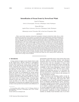 Intensification of Ocean Fronts by Down-Front Winds