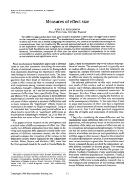 Measures of Effect Size