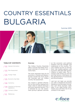 COUNTRY ESSENTIALS BULGARIA Summer 2015