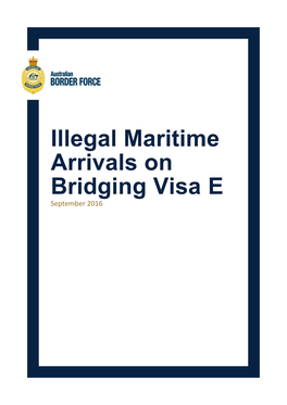 Illegal Maritime Arrivals on Bridging Visa E September 2016