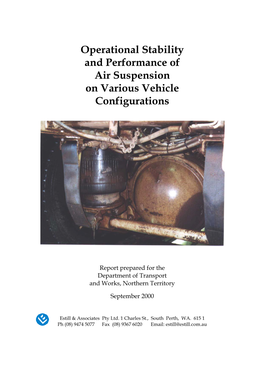 Operational Stability and Performance of Air Suspension on Various Vehicle Configurations