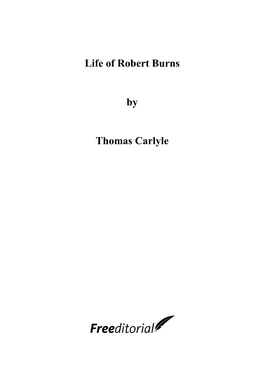 Life of Robert Burns by Thomas Carlyle