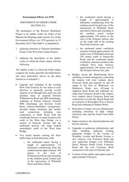 West Gate Tunnel Project Section 3 Order and Maps