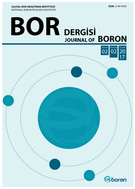 Journal of Boron Cilt Vol 02 Sayi Issue 02 Yil Year 2017