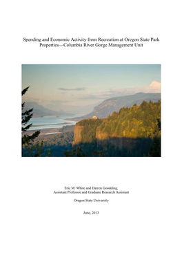 Spending and Economic Activity from Recreation at Oregon State Park Properties—Columbia River Gorge Management Unit