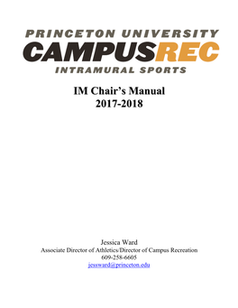 IM Chair's Manual 2017-2018