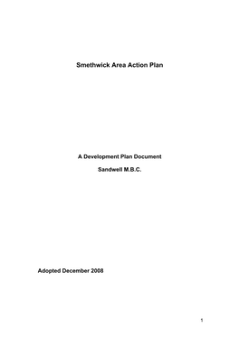 Smethwick Area Action Plan