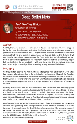 Prof. Geoffrey Hinton