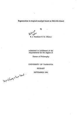 Regeneration in Tropical Eucalypt Forest on Melville Island