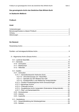 Das Findbuch Als PDF-Datei