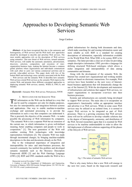 Approaches to Developing Semantic Web Services