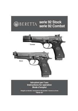 Beretta 92 Stock Combat Manual