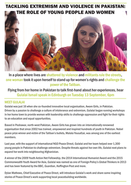 Gulalai Ismail, Flyer