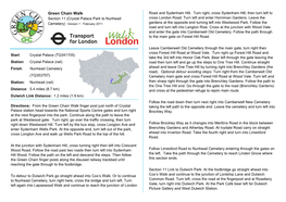 Green Chain Walk Road and Sydenham Hill