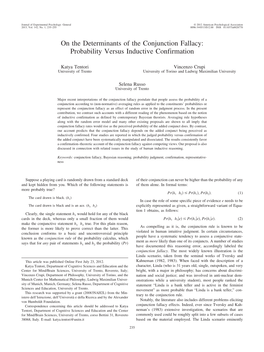 On the Determinants of the Conjunction Fallacy: Probability Versus Inductive Confirmation