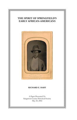 The Spirit of Springfield's Early African Americans