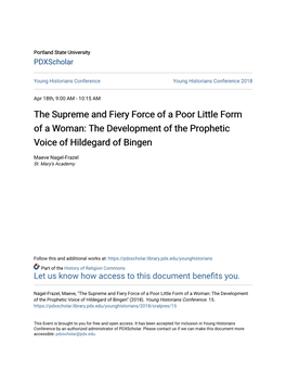 The Development of the Prophetic Voice of Hildegard of Bingen