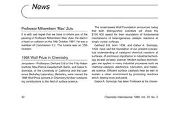 Professor Mthembeni 'Mac' Zulu 1998 Wolf Prize in Chemistry