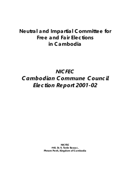 Cambodian Commune Council Election Report 2001-02