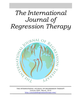 The International Journal of Regression Therapy, V