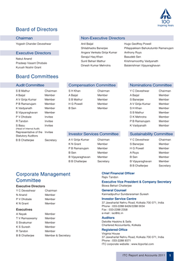 Corporate Management Committee Board Committees Board of Directors