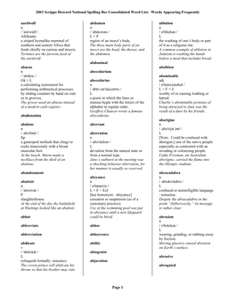 2003 Scripps Howard National Spelling Bee Consolidated Word List