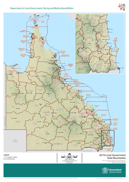 Map of Local Government Areas in Queensland