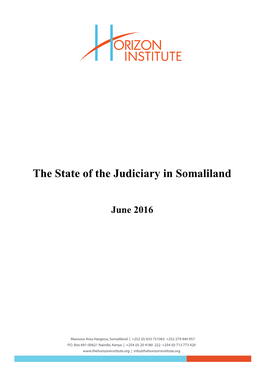 The State of the Judiciary in Somaliland