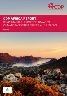 Cdp Africa Report Benchmarking Progress Towards Climate Safe Cities, States, and Regions