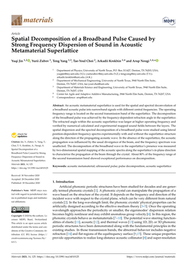 Spatial Decomposition of a Broadband Pulse Caused by Strong Frequency Dispersion of Sound in Acoustic Metamaterial Superlattice