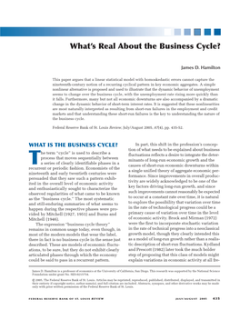 What's Real About the Business Cycle?