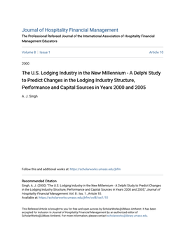 The US Lodging Industry in the New Millennium