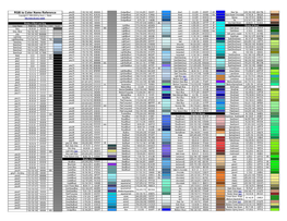 RGB to Color Name Reference