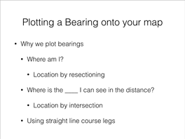 Plotting a Bearing Onto Your Map