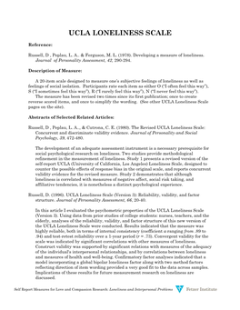 Ucla Loneliness Scale