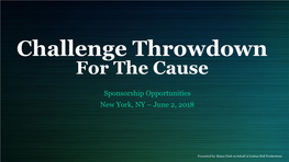 Challenge Throwdown for the Cause