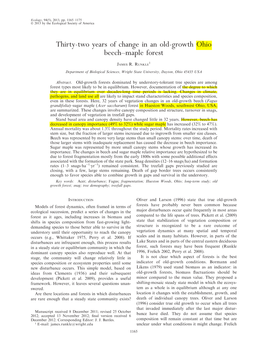 Thirty‐Two Years of Change in an Old‐Growth Ohio Beech–Maple Forest