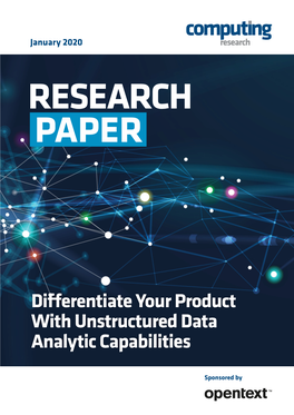 Research Paper | Differentiate Your Product with Unstructured Data Analytic Capabilities