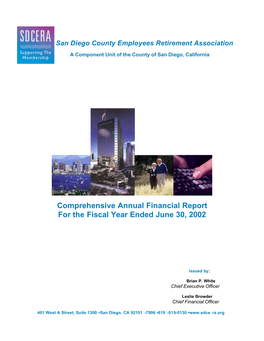 Comprehensive Annual Financial Report for the Fiscal Year Ended June 30, 2002