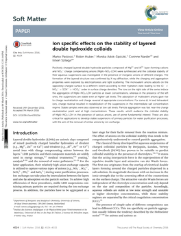 Ion Specific Effects on the Stability of Layered Double Hydroxide Colloids