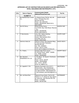 CLASS' A' 1 M/S.Radhakrishan Constn 4, Dhairya House, Plot No