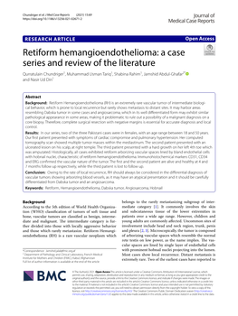 Retiform Hemangioendothelioma: Report of 3 Cases of a Rare Vascular