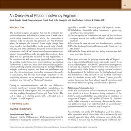 An Overview of Global Insolvency Regimes Mark Broude, Hervé Diogo Amengual, Frank Grell, John Houghton and Jake Redway, Latham & Watkins LLP